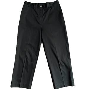 Burberry Golf Pants Capri Size 6 Black Preppy Office Luxury